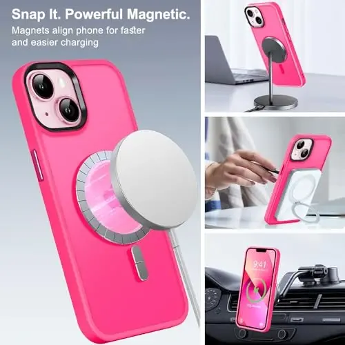 iPhone 13 Kılıfı ile Uyumlu BossKiss, [Magsafe ile Uyumlu] [Ekran+Kamera Koruyucu] iPhone 13 6.1