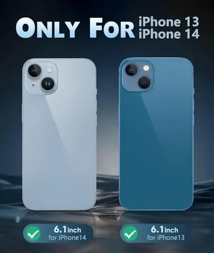iPhone 13 Kılıfı: Şeffaf Manyetik Askeri Sınıf Düşme Korumalı Sararmaz Telefon Kılıfı - Dayanıklı Darbeye Dayanıklı Koruyucu Tampon (A-Şeffaf) - 2