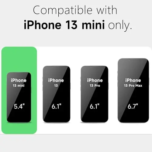 iPhone 13 Mini için LoeoeL Kılıf, Şeffaf Hibrit 13 Mini Telefon Kılıfı [Sert Plastik & Yumuşak Silikon Tampon] Akrilik Sararma Yapmayan İnce Koruyucu Kapak, Kadınlar için, Siyah - LOEOEL (1)