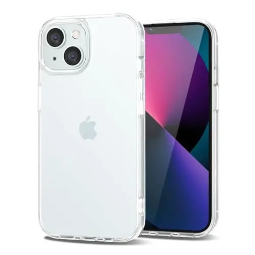 LoeoeL for iPhone 13 Mini Case Clear, Transparent Hybrid 13 Mini Phone Case [Hard Plastic & Soft Silicone Bumper] Acrylic Non Yellowing Thin Slim Protective Cover for Women, Crystal Clear 