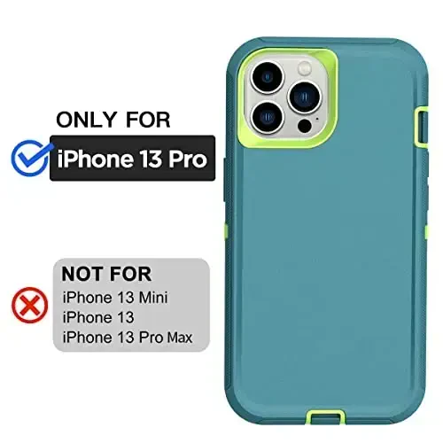 AICase for iPhone 13 Pro Case with Glass Screen Protector,Heavy Duty Protective Phone Case,Military Grade Full Body Protection Shockproof/Dustproof/Drop Proof Rugged Tough Cover_3 - 2
