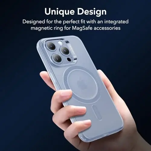 ESR for iPhone 13 Pro Case for MagSafe, Transparent, Frosted Blue | Compatible with MagSafe, Slim, Military-Grade Drop Protection, Resists Scratches - 4