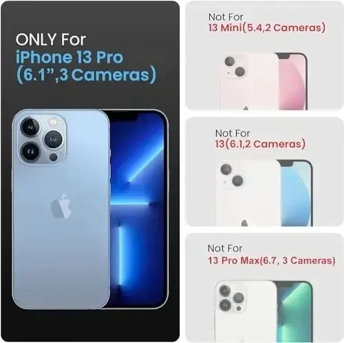 FireNova Designed for iPhone 13 Pro Case, Silicone Upgraded [Camera Protection] Phone Case with [2 Screen Protectors], Soft Anti-Scratch Microfiber Lining Inside, 6.1 inch, Sky Blue - 6