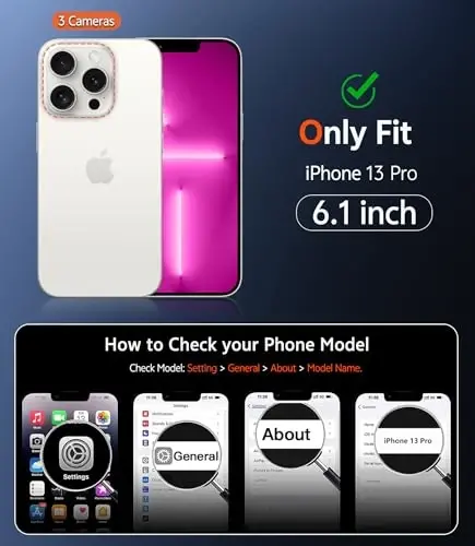 FNTCASE for iPhone 13 Pro Case: Clear Magnetic Phone Cases with Screen Protector Compatible with Magsafe Slim Anti Yellowing Rugged Shockproof Protective Transparent Cell Phone Cover (B-Pink) - 2