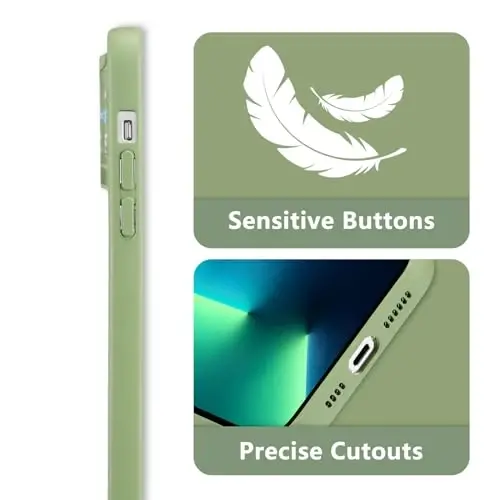 RALEAVO Floral Case for iPhone 13 Pro,Liquid Silicone Cover with Cute Flower Branch Pattern for Girls Women Slim Soft Rubber Protective Phone Case for iPhone 13 Pro (6.1