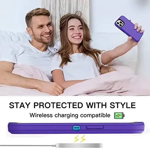 AICase for iPhone 13 Pro Case with Glass Screen Protector,Heavy Duty Protective Phone Case,Military Grade Full Body Protection Shockproof/Dustproof/Drop Proof Rugged Tough Cover_4 - 6