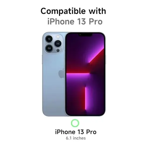 iPhone 13 Pro Kılıfı Şeffaf için LoeoeL, Şeffaf Hibrit 13 Pro Telefon Kılıfı [Sert Plastik ve Yumuşak Silikon Tampon] Akrilik Sararmayan İnce Koruyucu Kapak, Mor Lavanta - 2