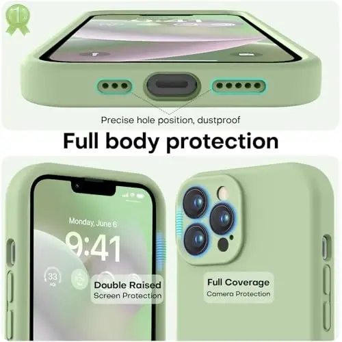 LOVE 3000 Designed for iPhone 13 Pro Max Case, Premium Silicone with [Soft Anti-Scratch Microfiber Lining] Shockproof Protective Phone Case for Men Women Girls 6.7