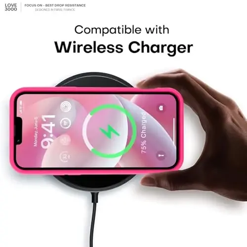 LOVE 3000 Designed for iPhone 13 Pro Max Case, Premium Silicone with [Soft Anti-Scratch Microfiber Lining] Shockproof Protective Phone Case for Men Women Girls 6.7