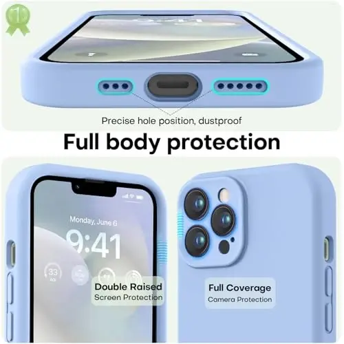 LOVE 3000 Designed for iPhone 13 Pro Max Case, Premium Silicone with [Soft Anti-Scratch Microfiber Lining] Shockproof Protective Phone Case for Men Women Girls 6.7