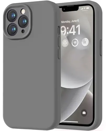 LOVE 3000 Designed for iPhone 13 Pro Max Case, Premium Silicone with [Soft Anti-Scratch Microfiber Lining] Shockproof Protective Phone Case for Men Women Girls 6.7