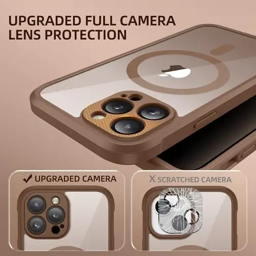 BERFY for iPhone 13 Pro Max Case, Compatible with MagSafe, Built-in Privacy Screen Protector and Camera Protection, Anti-Spy Full Body Shockproof Clear Phone Case for 13 Pro Max 6.7