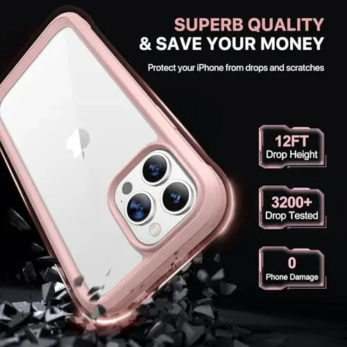 Diaclara for iPhone 13 Pro Max Case, Full Body Rugged with Built-in Touch Sensitive Anti-Scratch Screen Protector, Soft TPU Bumper Case for iPhone 13 Pro Max Case 6.7