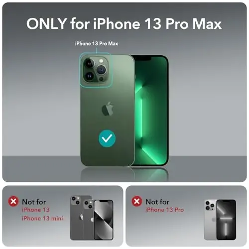 ESR for iPhone 13 Pro Max Case with Stand, 23 ft Military-Grade Drop Protection Heavy Duty Magnetic Phone Case, Compatible with MagSafe Accessories, Cyber Series, Green 