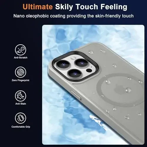 MOCCA Strong Magnetic for iPhone 13 Pro Max Case,[Compatible with Magsafe][Glass Screen Protector+Camera Lens Protector] Slim Thin Shockproof Cover Phone Case for iPhone 13 Pro Max 6.7