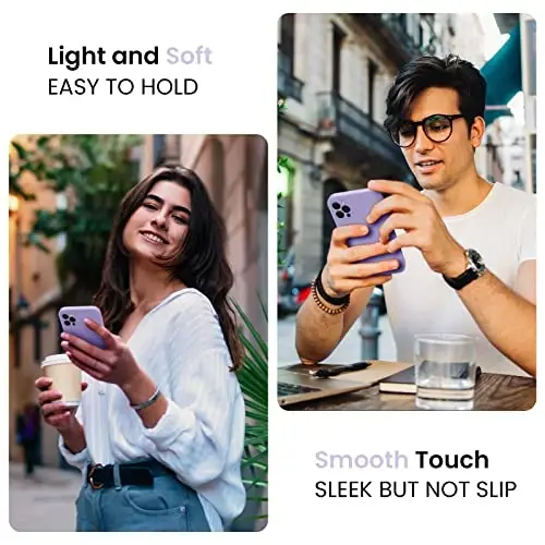 FireNova Designed for iPhone 13 Pro Max Case, Silicone [Camera Protection] Phone Case with [2 Screen Protectors], Soft Anti-Scratch Microfiber Lining Inside, 6.7 inch, Clove Purple - FIRENOVA (1)