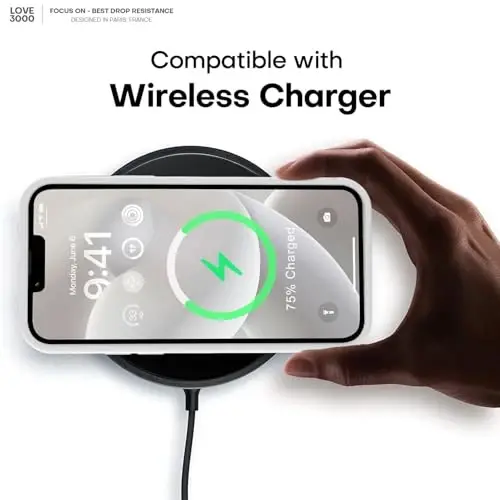 LOVE 3000 Designed for iPhone 13 Pro Max Case, Premium Silicone with [Soft Anti-Scratch Microfiber Lining] Shockproof Protective Phone Case for Men Women Girls 6.7