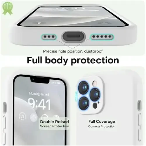 LOVE 3000 Designed for iPhone 13 Pro Max Case, Premium Silicone with [Soft Anti-Scratch Microfiber Lining] Shockproof Protective Phone Case for Men Women Girls 6.7