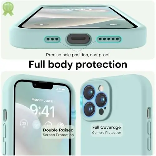 LOVE 3000 Designed for iPhone 13 Pro Max Case, Premium Silicone with [Soft Anti-Scratch Microfiber Lining] Shockproof Protective Phone Case for Men Women Girls 6.7