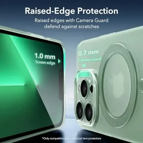 ESR for iPhone 13 Pro Max Case, Compatible with MagSafe, Military-Grade Protection, Resists Yellowing and Scratches, Magnetic Phone Case for iPhone 13 Pro Max, Zero Series, Frosted Green - 7