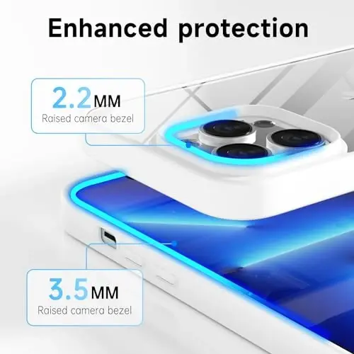 LoeoeL for iPhone 13 Pro Max Case Clear, Transparent Hybrid 13 Pro Max Phone Case [Hard Plastic & Soft Silicone Bumper] Acrylic Non Yellowing Thin Slim Protective Cover for Women, White - 5