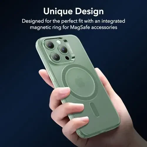 iPhone 13 Pro Max uchun ESR g'ilofi, MagSafe bilan mos, harbiy darajadagi himoya, sarg'ayish va tirnalishga chidamli, iPhone 13 Pro Max uchun magnit telefon g'ilofi, Zero seriyasi, muzli yashil - 4