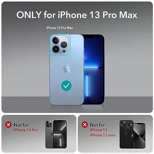 iPhone 13 Pro Max uchun ESR g'ilofi stend bilan, MagSafe bilan mos, to'liq korpusli harbiy darajadagi tushishga chidamli g'ilof, o'rnatilgan 9H+ temperli shisha ekran himoyachisi, Armor Series, tiniq to'q ko'k - 2