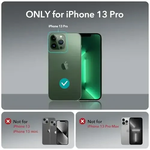 iPhone 13 Pro uchun ESR g‘ilofi, MagSafe bilan mos, zarbaga chidamli harbiy darajadagi himoya, sarg‘ayishga chidamli, iPhone 13 Pro uchun magnitli telefon g‘ilofi, klassik gibrid g‘ilof (HaloLock), shaffof yashil - 2