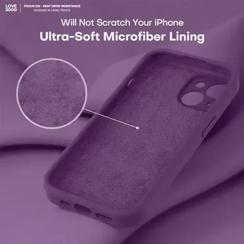 iPhone 13 uchun LOVE 3000 g'ilofi, [Kamera himoyasi] bilan Premium silikon [Yumshoq tirnalishga qarshi mikrofiber astar] iPhone 13 ayollar erkaklar qizlar uchun zarbaga chidamli himoya telefon g'ilofi 6.1
