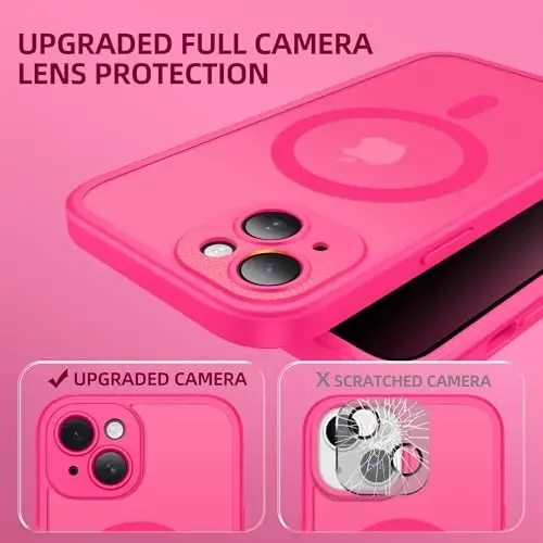 BERFY for iPhone 14 Case, Compatible with MagSafe, Built-in Privacy Screen Protector and Camera Protection, Anti-Spy Full Body Shockproof Matte Phone Case for 14 6.1