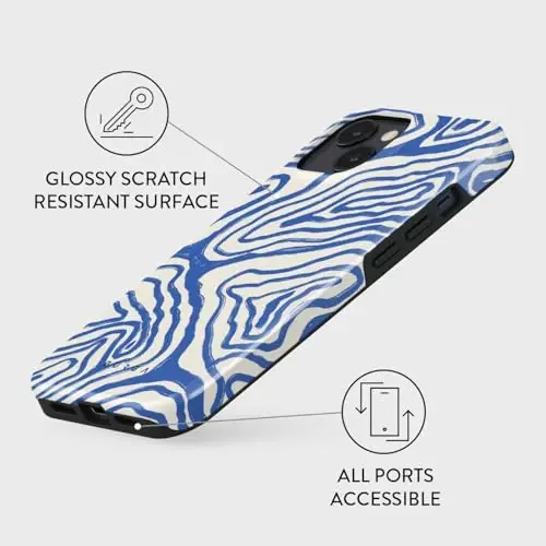 BURGA Phone Case for iPhone 14 - Cute, Trendy, Aesthetic, Pattern Phone Cover, Hard Shell Protection - fits Apple iPhone 14 Case for Women and Men - 3