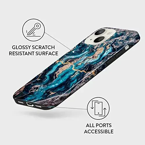BURGA Phone Case for iPhone 14 - Cute, Trendy, Aesthetic, Pattern Phone Cover, Hard Shell Protection - fits Apple iPhone 14 Case for Women and Men - 4