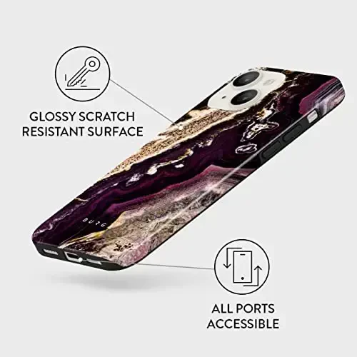 BURGA Phone Case for iPhone 14 - Cute, Trendy, Aesthetic, Pattern Phone Cover, Hard Shell Protection - fits Apple iPhone 14 Case for Women and Men - 4