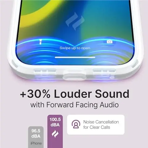 Catalyst Influence Case for iPhone 14, Compatible with MagSafe, Drop Proof, Fingerprint Resistant, Durable, Easy to Clean and Install, 30% Louder Forward Audio. Lanyard Included - Frosted - 6