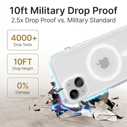 iPhone 14 için Catalyst Influence Kılıfı, MagSafe Uyumlu, Düşmeye Dayanıklı, Parmak İzi Geçirmez, Dayanıklı, Temizlemesi ve Takması Kolay, %30 Daha Yüksek Ses. Kordon Dahil - Buzlu - 3
