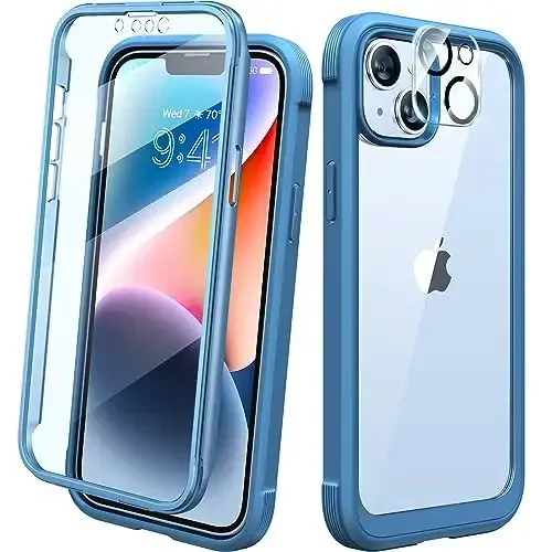 Diaclara Designed for iPhone 14 Case, Full Body Rugged Case with Built-in Touch Sensitive Anti-Scratch Screen Protector, with Camera Lens Protector for iPhone 14 6.1