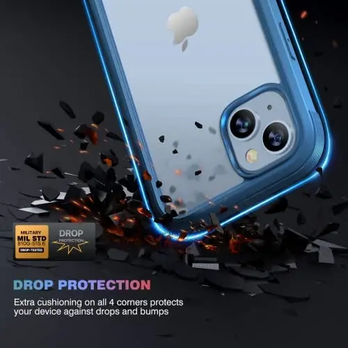 Diaclara Designed for iPhone 14 Case, Full Body Rugged Case with Built-in Touch Sensitive Anti-Scratch Screen Protector, with Camera Lens Protector for iPhone 14 6.1