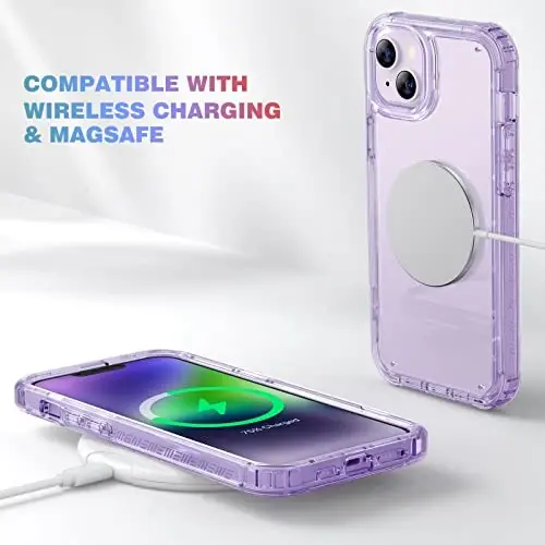 Diaclara Designed for iPhone 14 Case, Full Body Rugged Case with Built-in Touch Sensitive Anti-Scratch Screen Protector, with Camera Lens Protector for iPhone 14 6.1