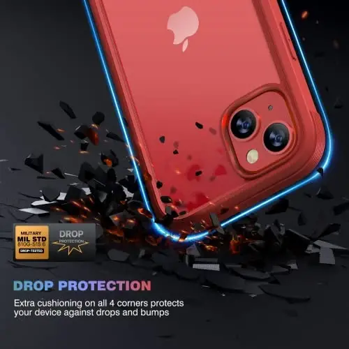 Diaclara Designed for iPhone 14 Case, Full Body Rugged Case with Built-in Touch Sensitive Anti-Scratch Screen Protector, with Camera Lens Protector for iPhone 14 6.1