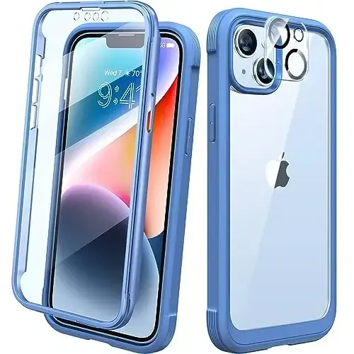 Diaclara Designed for iPhone 14 Case, Full Body Rugged Case with Built-in Touch Sensitive Anti-Scratch Screen Protector, with Camera Lens Protector for iPhone 14 6.1