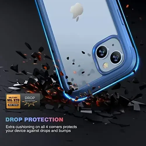 Diaclara Designed for iPhone 14 Case, Full Body Rugged Case with Built-in Touch Sensitive Anti-Scratch Screen Protector, with Camera Lens Protector for iPhone 14 6.1