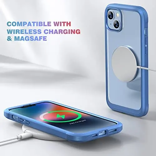 Diaclara Designed for iPhone 14 Case, Full Body Rugged Case with Built-in Touch Sensitive Anti-Scratch Screen Protector, with Camera Lens Protector for iPhone 14 6.1