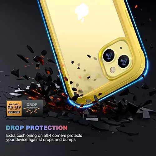 Diaclara Designed for iPhone 14 Case, Full Body Rugged Case with Built-in Touch Sensitive Anti-Scratch Screen Protector, with Camera Lens Protector for iPhone 14 6.1