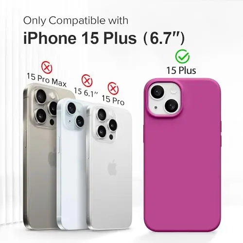 GONEZ Magnetic for iPhone 14 Case, Compatible with Magsafe, with Screen Protector + Camera Protector, Anti-Scratch Microfiber Lining, Liquid Silicone Shockproof Protective Phone Case, Lilac - GONEZ (1)