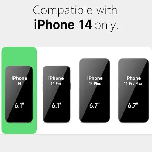 LoeoeL for iPhone 14 Case Clear, Transparent Hybrid 14 Phone Case [Hard Plastic & Soft Silicone Bumper] Acrylic Non Yellowing Thin Slim Protective Cover for Women, Crystal Clear - LOEOEL (1)