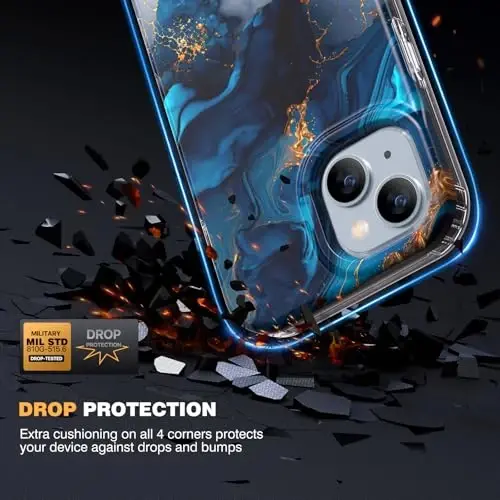 Diaclara Designed for iPhone 14 Case, Full Body Rugged Case with Built-in Touch Sensitive Anti-Scratch Screen Protector, with Camera Lens Protector for iPhone 14 6.1