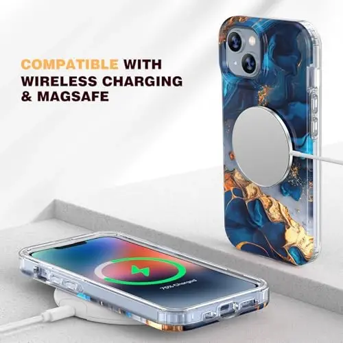 Diaclara Designed for iPhone 14 Case, Full Body Rugged Case with Built-in Touch Sensitive Anti-Scratch Screen Protector, with Camera Lens Protector for iPhone 14 6.1
