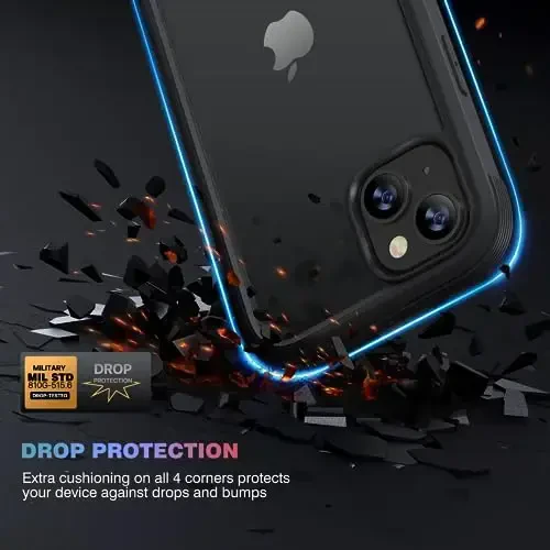 Diaclara Designed for iPhone 14 Case, Full Body Rugged Case with Built-in Touch Sensitive Anti-Scratch Screen Protector, with Camera Lens Protector for iPhone 14 6.1