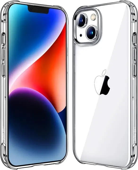 Mkeke for iPhone 14 Case for iPhone 13 Case Clear Transparent Shockproof Bumpers Cases for iPhone 13/14 Phone Case - 1