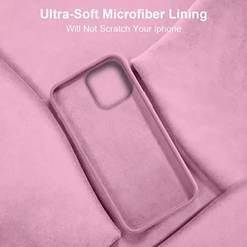 Vooii Compatible with iPhone 14 Case,[Silky Touch Premium Liquid Silicone] [Soft Anti-Scratch Microfiber Lining], Ultra Slim Shockproof Protective Case for iPhone 14 - Lavander Purple - 6